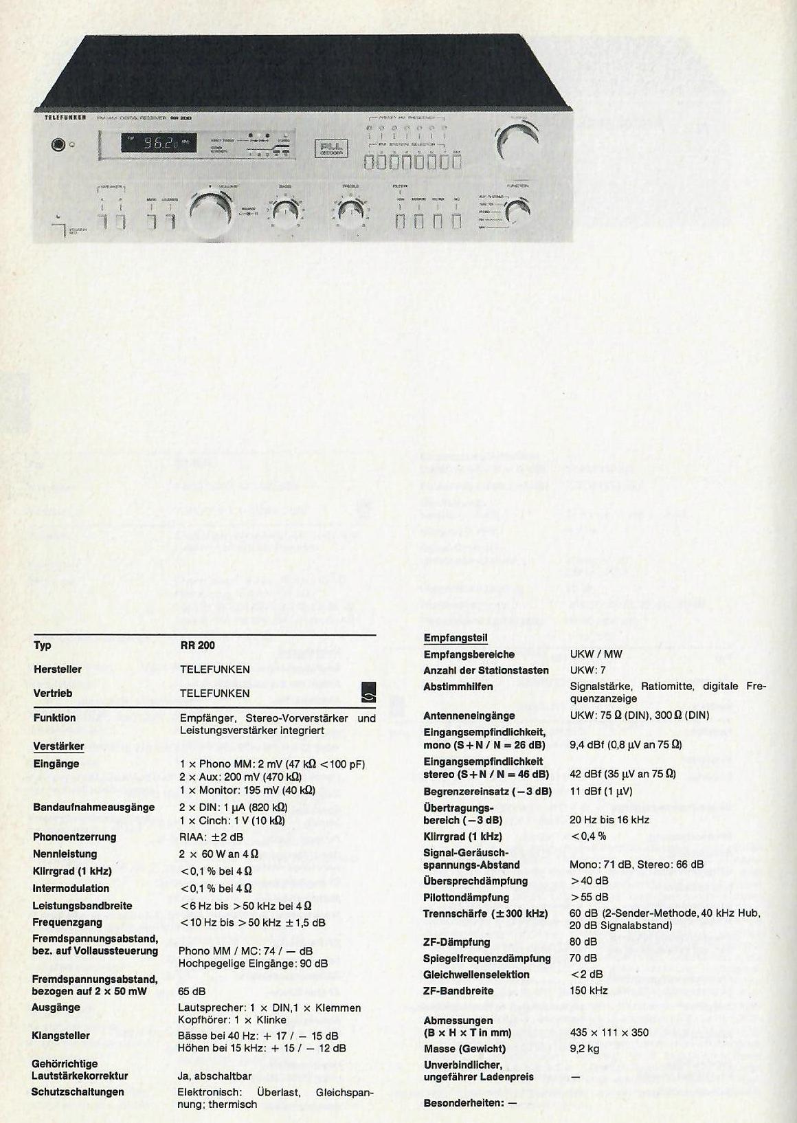 Telefunken_RR-200-Daten